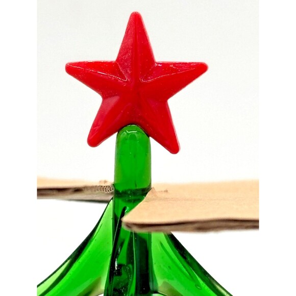 Pier 1 Imports Blown Art Glass Christmas Tree With 12 Min Glass Ornaments 6" h - Picture 11 of 11